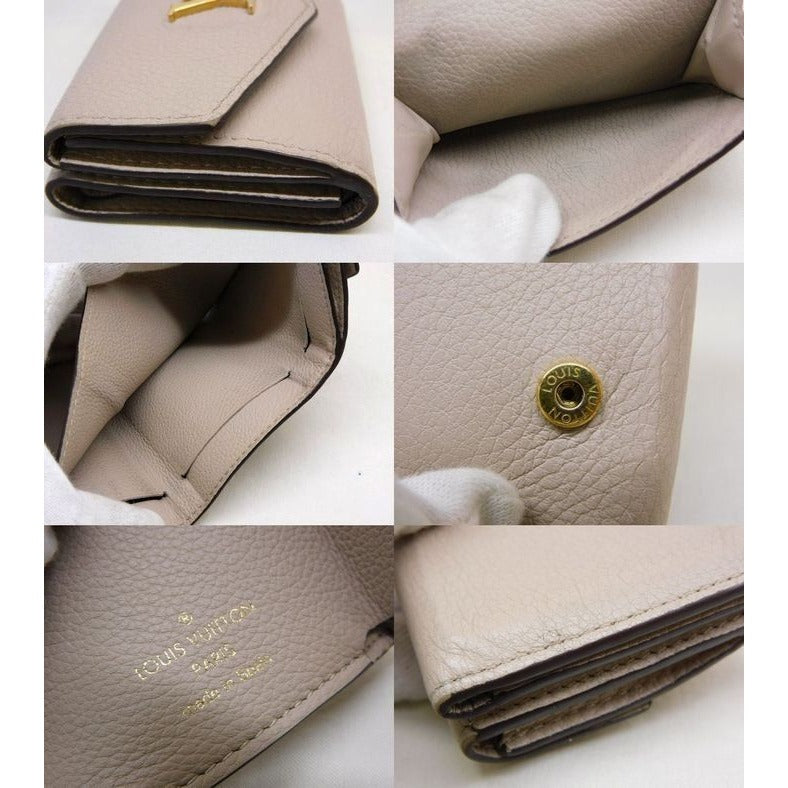 Louis Vuitton No 1 Portefeuille Lock Mini Trifold Wallet Grey Je — view 5