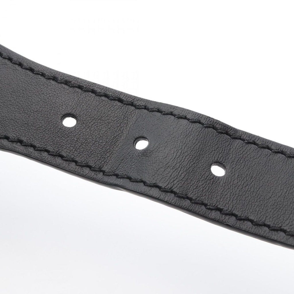Dior Belt Embroidery Navy Canvas Leather — view 6