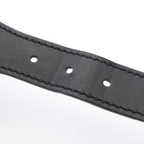 Dior Belt Embroidery Navy Canvas Leather — view 6