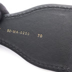 Dior Belt Embroidery Navy Canvas Leather — view 8