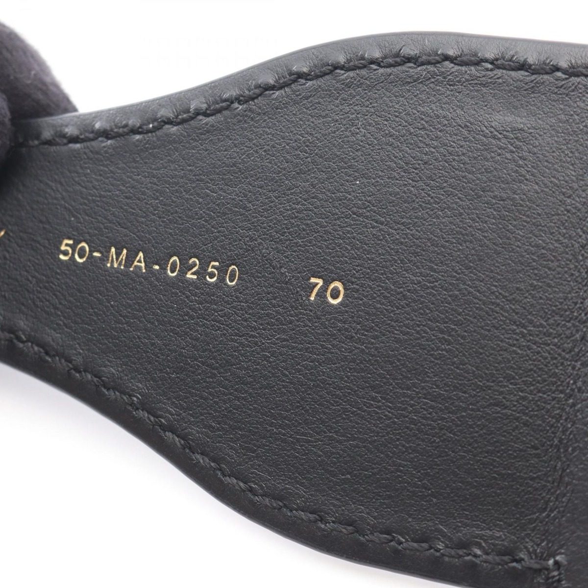 Dior Belt Embroidery Navy Canvas Leather — view 8