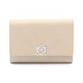 Loewe Trifold Wallet Anagram Vertical Small Gray Leather