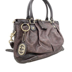Gucci Tote Guccissima Ski Leather Dark Brown Champagne Gold 2-Way — view 2