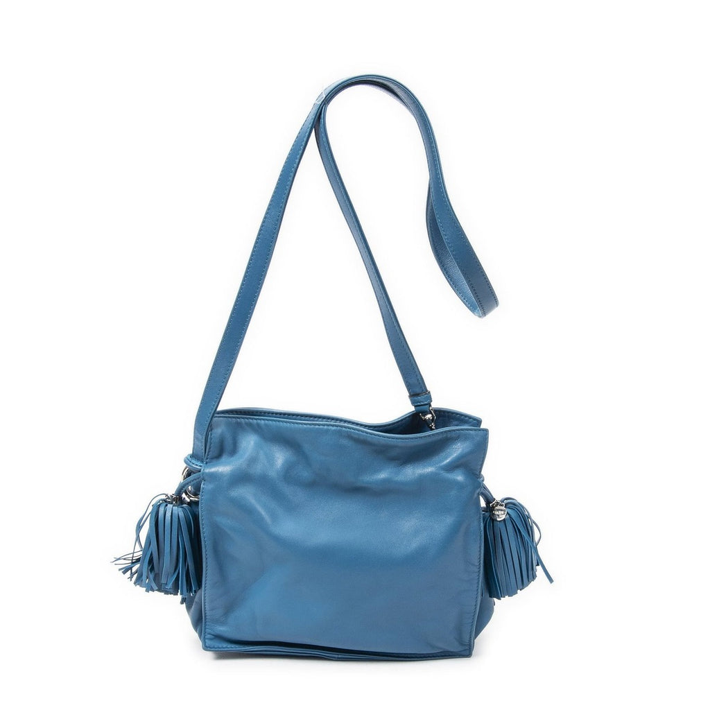 Loewe Small Tassel Flamenco Tea Luka Lambskin Leather Shoulder Bag — view 5