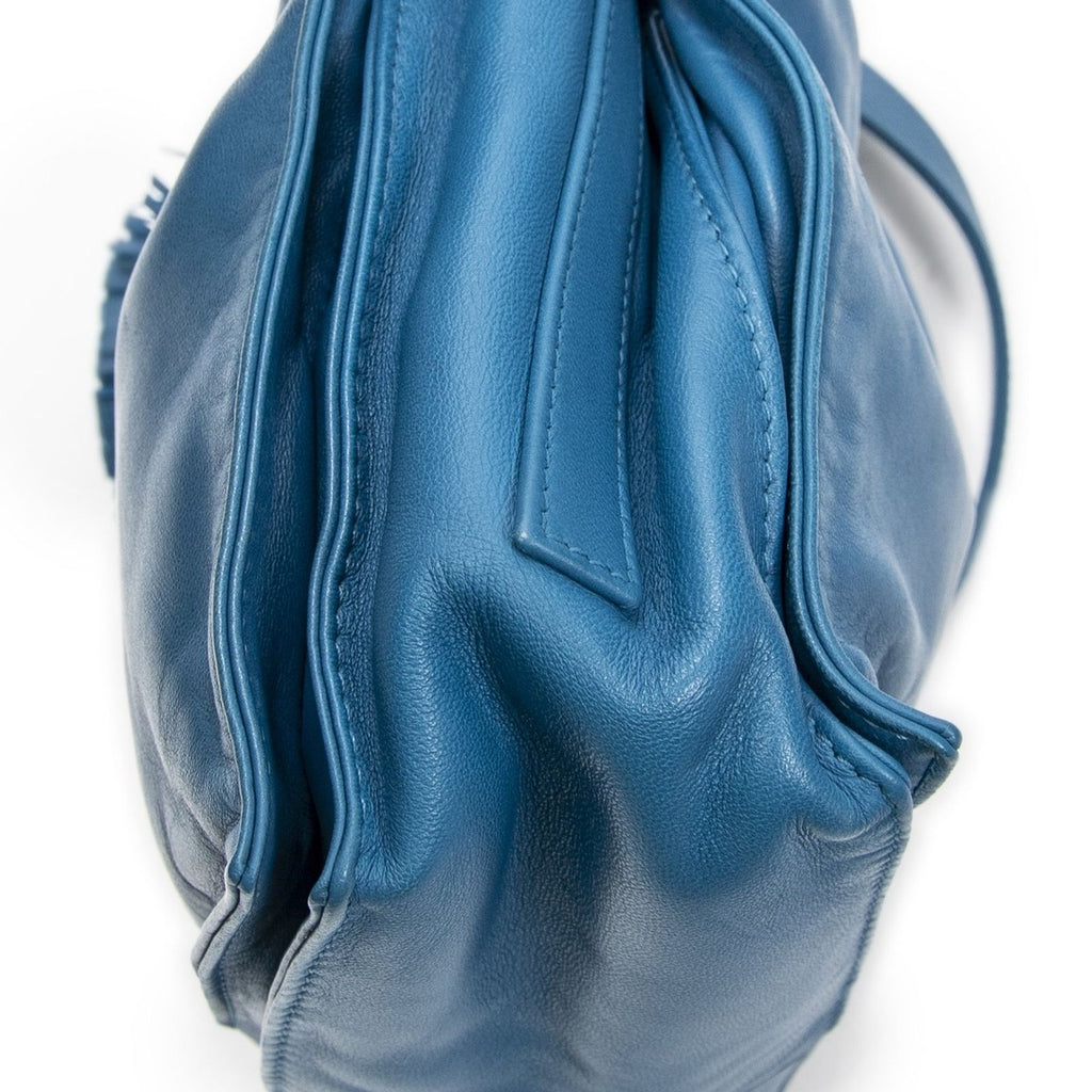 Loewe Small Tassel Flamenco Tea Luka Lambskin Leather Shoulder Bag — view 8