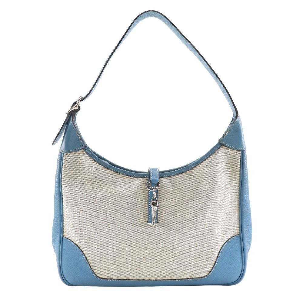 Hermes Trim 31 Toile Ash Taurillon Clemence Natural Blue Jean C