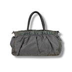 Prada 2-Way Shoulder Bag Mini Tote Ribbon Tessuto Nylon Light Gray — view 3