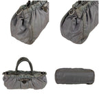 Prada 2-Way Shoulder Bag Mini Tote Ribbon Tessuto Nylon Light Gray — view 4