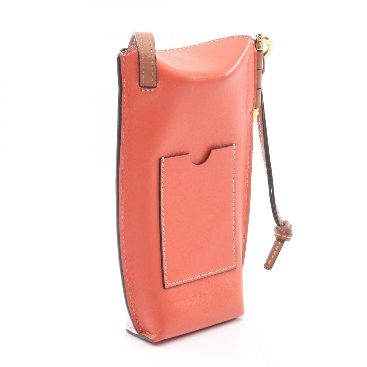 Loewe Shoulder Bag Gate Pocket Pink Orange Brown Leather — view 2