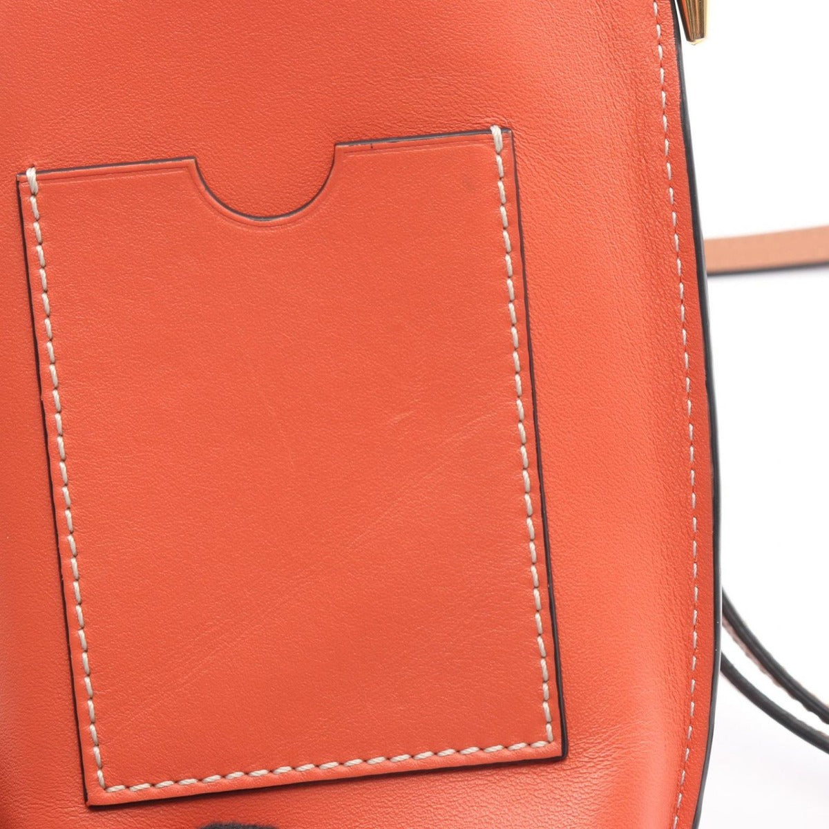 Loewe Shoulder Bag Gate Pocket Pink Orange Brown Leather — view 7