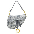 Christian Dior Saddle Bag Toile de Jouy Reverse Jacquard