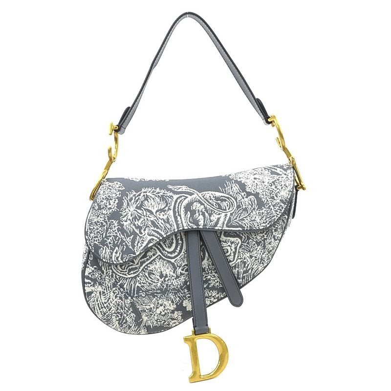 Christian Dior Saddle Bag Toile de Jouy Reverse Jacquard