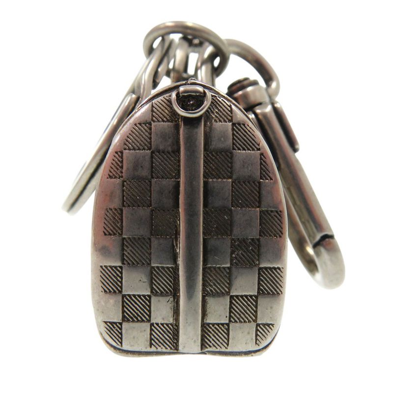 Louis Vuitton The Keepall Charm Damier Key Holder Metal Silver 1158 — view 4