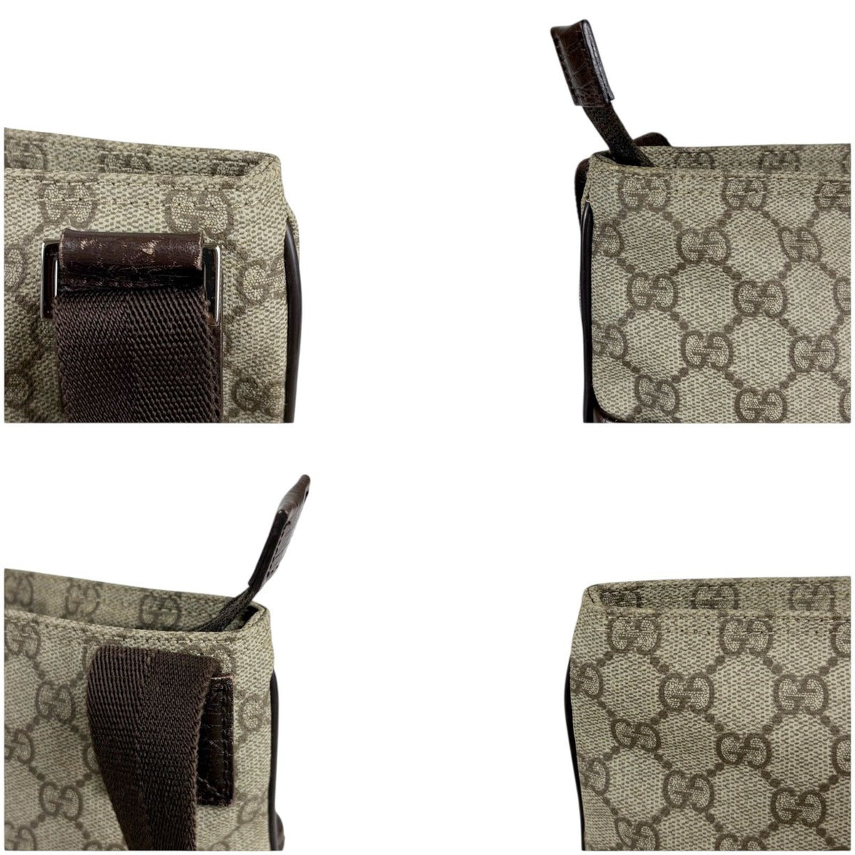 Gucci Crossbody Bag Shoulder GG Supreme Brown — view 6