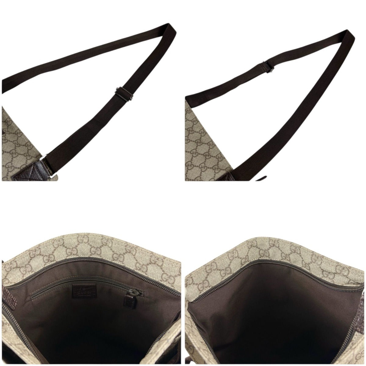 Gucci Crossbody Bag Shoulder GG Supreme Brown — view 8