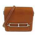Hermes Sac Roulis Mini Fauve Silver Barenia Faubourg Shoulder Bag