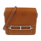 Hermes Sac Roulis Mini Fauve Silver Barenia Faubourg Shoulder Bag
