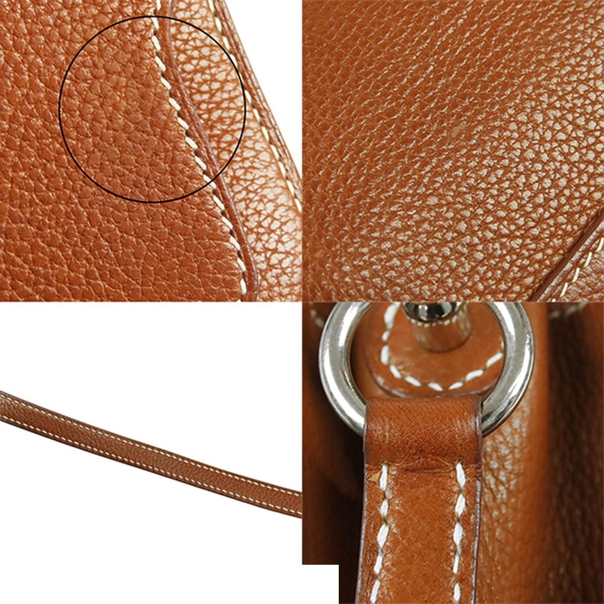 Hermes Sac Roulis Mini Fauve Silver Barenia Faubourg Shoulder Bag — view 7