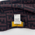 Fendi Scarf Brown Black Wool Vintage — view 3