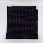 Fendi Scarf Brown Black Wool Vintage — view 4