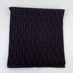 Fendi Scarf Brown Black Wool Vintage — view 5