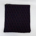 Fendi Scarf Brown Black Wool Vintage — view 6