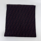 Fendi Scarf Brown Black Wool Vintage — view 8