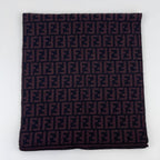 Fendi Scarf Brown Black Wool Vintage — view 9