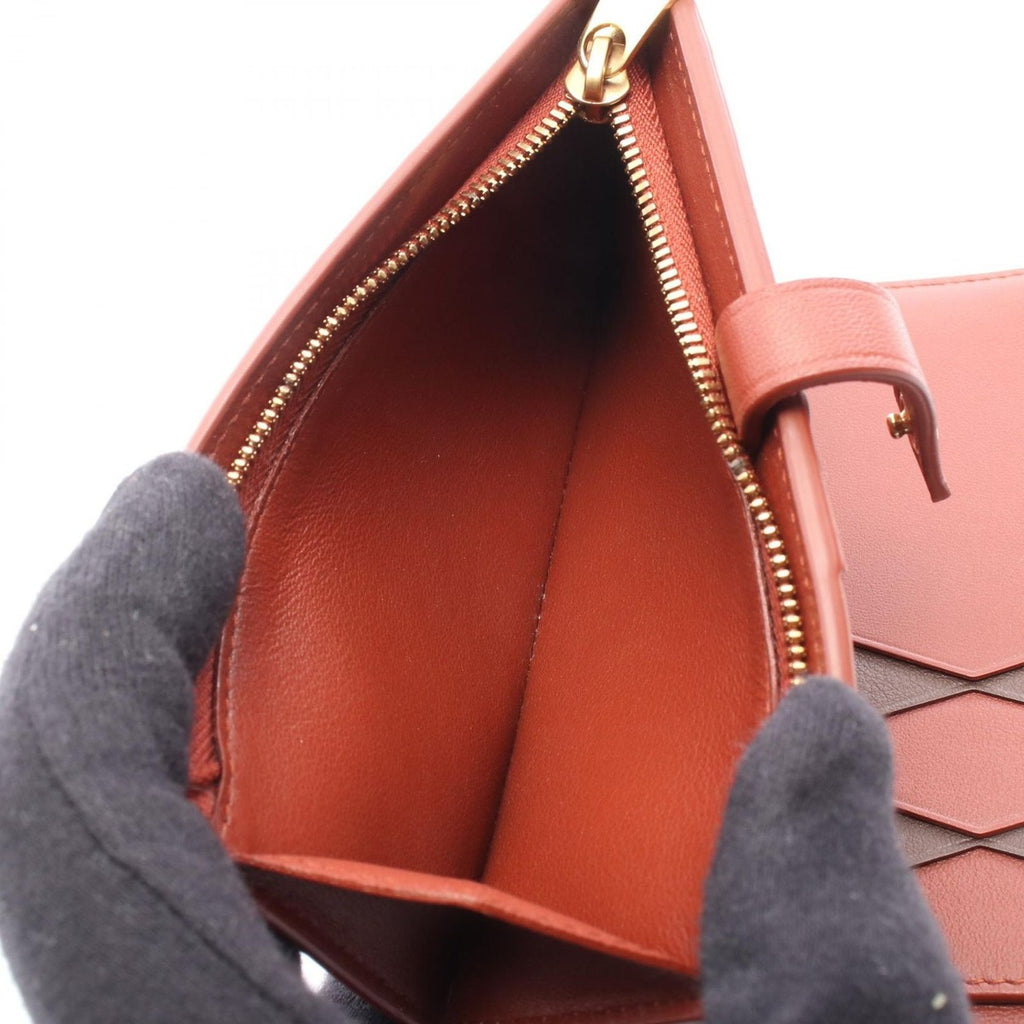 Bottega Veneta Bifold Wallet Brown Red Leather Bold — view 4