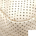 Chanel Perforated Leather Chain Shoulder Bag White — view 7