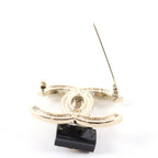 Chanel CC Logo Bag Brooch Gold Black Box Made — view 5