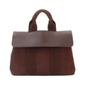 Hermes Valparaiso PM Hand Bag Toilet Blanc Leather Havana Silver