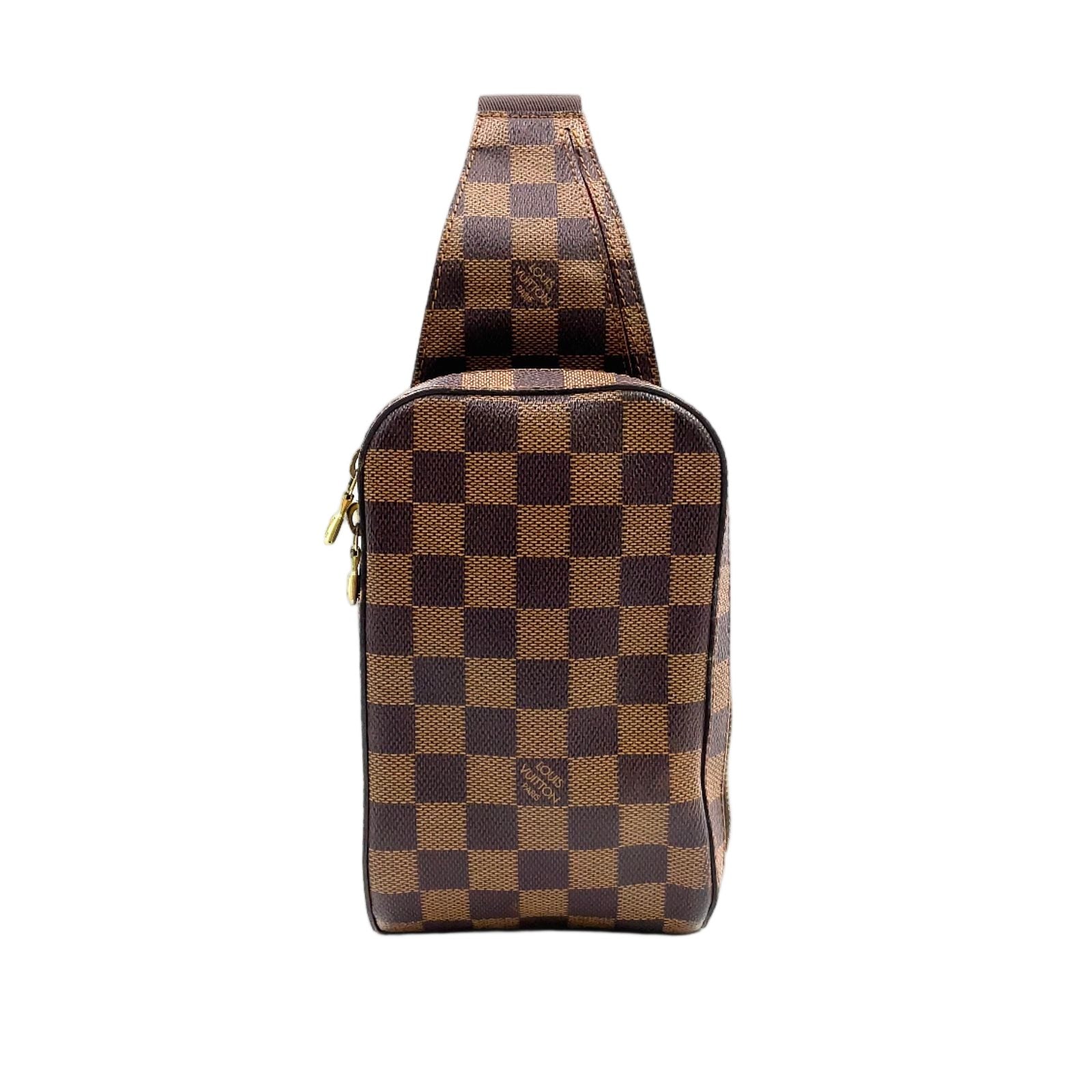 Louis Vuitton Damier Geronimos Brown Belt Bag Gold
