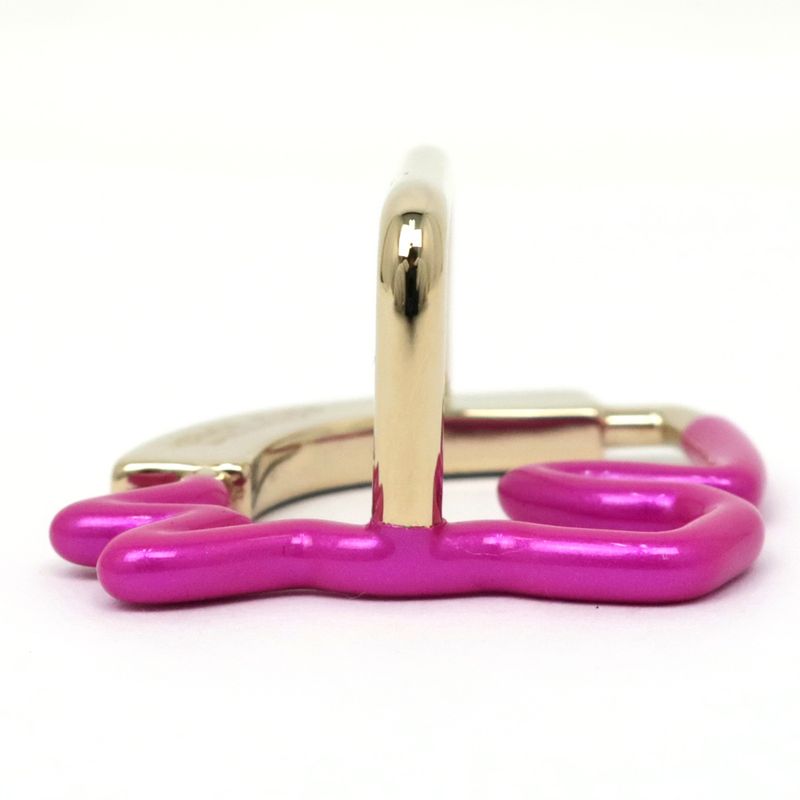 Hermes Scarf Ring Cheval Neon Pink Blue Gold Hardware Accessories — view 7