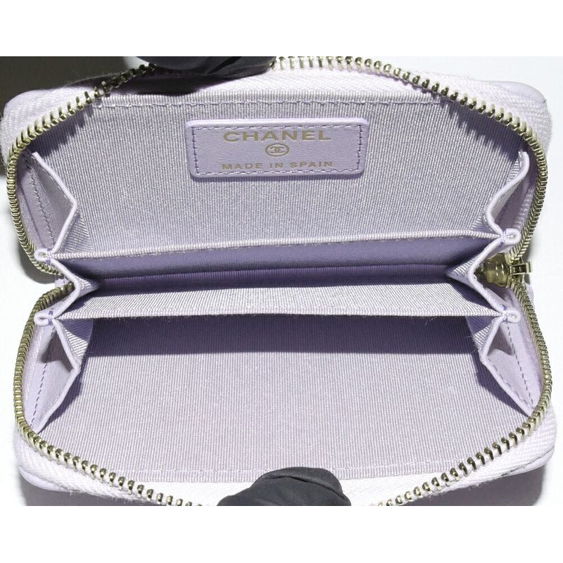 Chanel Coin Case 19 zip Purse Lambskin Lavender Antique — view 2