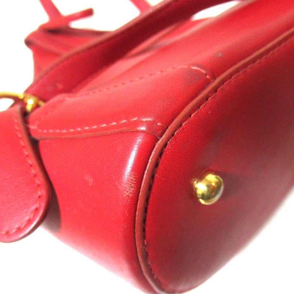 Loewe Vintage Anton Leather Backpack Red Gold — view 6