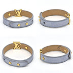 Louis Vuitton Bracelet LV Iconic 17 14.8 16 cm LV Signature Leather Light Blue — view 2