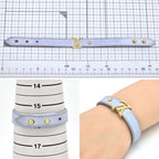 Louis Vuitton Bracelet LV Iconic 17 14.8 16 cm LV Signature Leather Light Blue — view 9