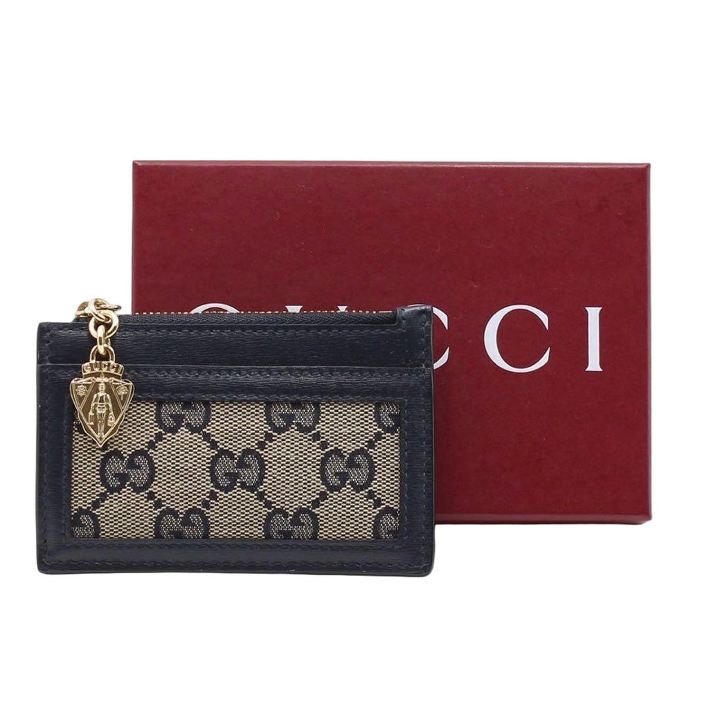 Gucci GG Canvas Card Case Coin Purse Business Holder