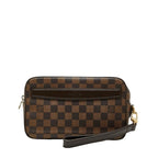 Louis Vuitton Damier Pochette Saint Paul Second Bag Clutch Brown — view 2