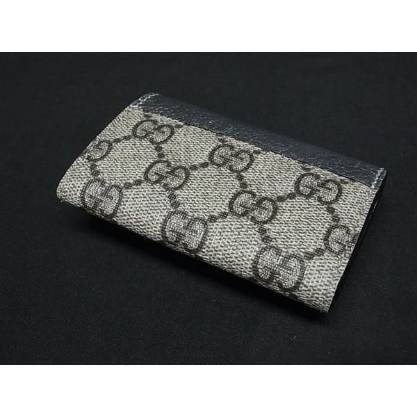 Gucci GG Marmont Supreme 6 Key Case Grey Silver Key Holder — view 2