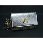 Gucci GG Marmont Supreme 6 Key Case Grey Silver Key Holder