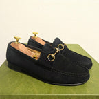 Gucci Horsebit Loafers Suede Black 36