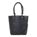 Chanel Cambon Line Tote Calfskin Black Silver