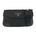 Prada Tessuto Black Nylon Leather Belt Bag