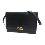 Hermes Eugenie Black Leather Crossbody Bag