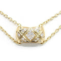 Chanel 18K Yellow Gold Coco Crush Pave Diamond Necklace 750 YG Jewelry