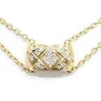 Chanel 18K Yellow Gold Coco Crush Pave Diamond Necklace 750 YG Jewelry