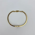 Celine Logo Triomphe Accessory Bracelet Bangle Gold Vintage — view 3