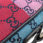Gucci Shoulder Bag GG Mini Canvas Multicolor Silver Hardware — view 7